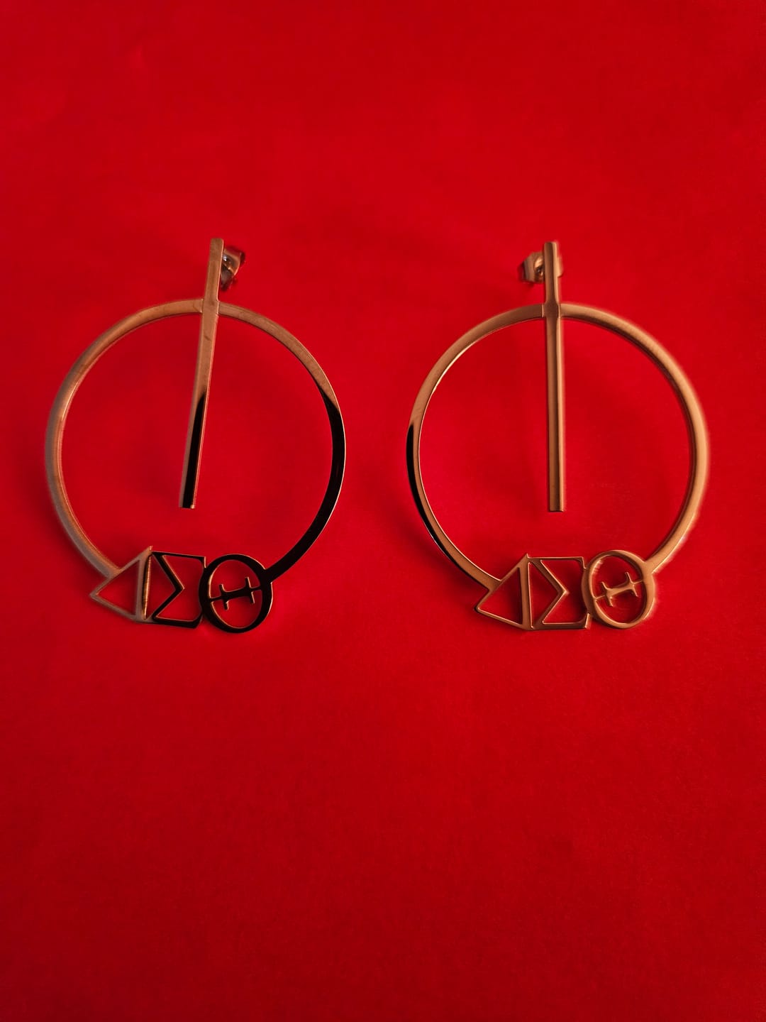 Customer photo review of Delta Sigma Theta Earrings (Lightweight)