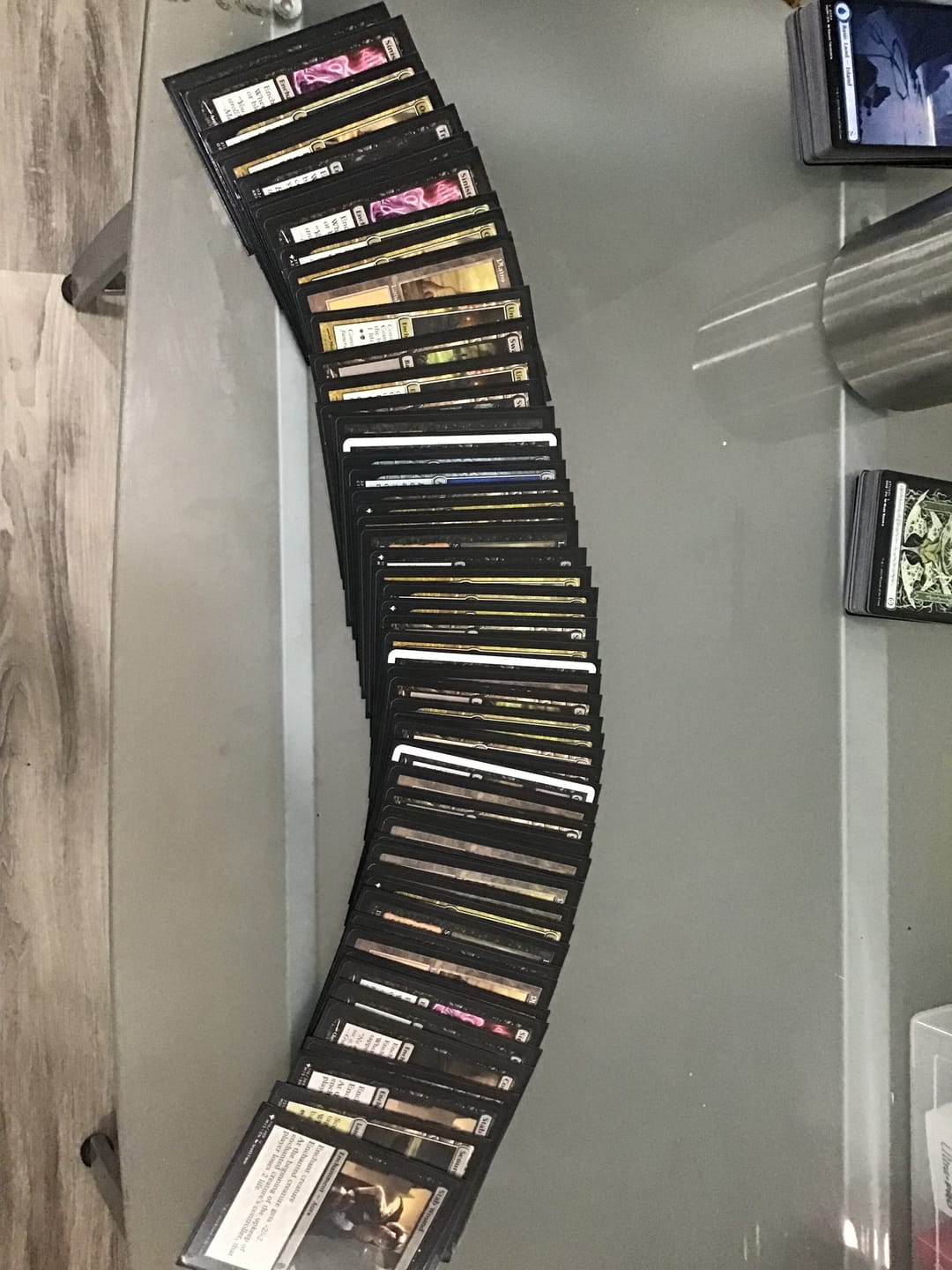 Customer photo review of Black Matte Standard Size Card Sleeves