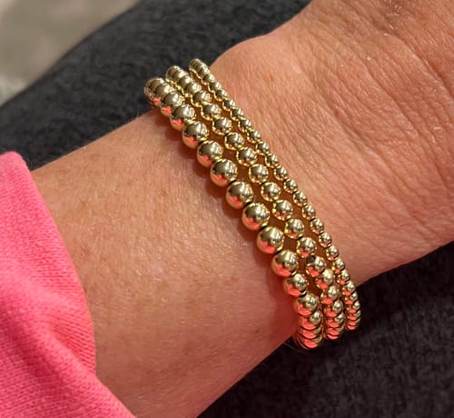 Customer photo review of juno bracelet double stack (3+4mm)