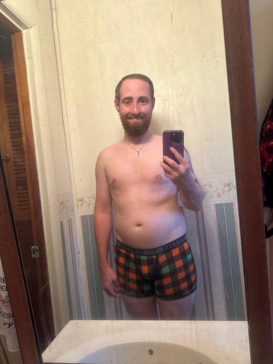 Customer photo review of Bamboo Boxer Brief - Orange Grove Brunch Backwoods