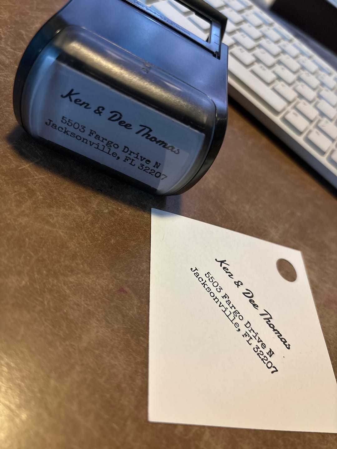 Customer photo review of Return Address Stamp