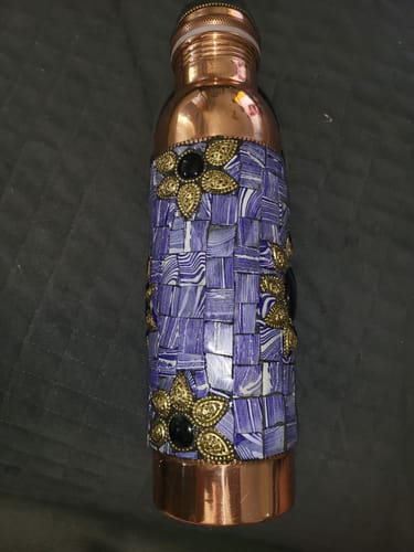 Customer photo review of Blue Stone Work Copper Water Bottle