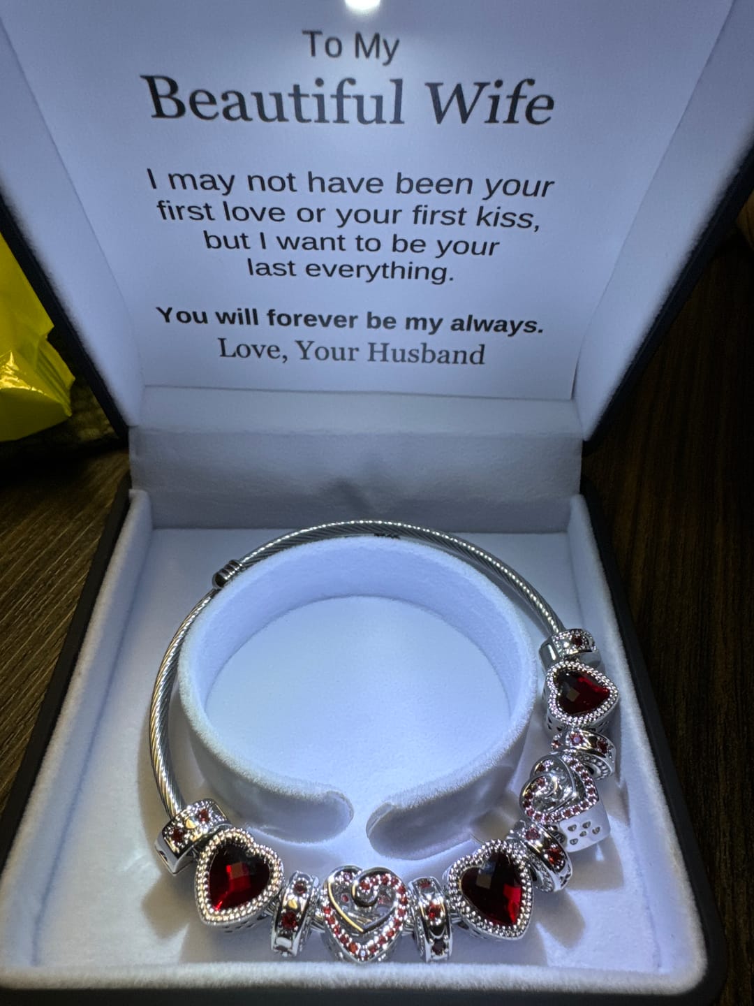 Customer photo review of To My Wife - Forever Love Bracelet