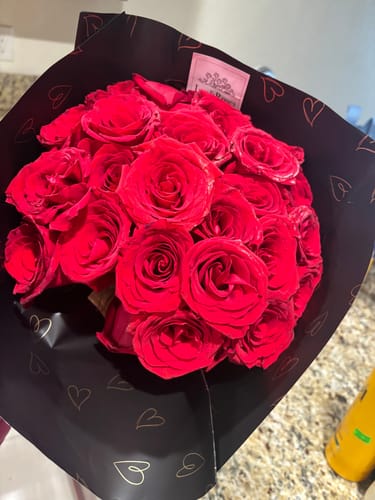 Customer photo review of Red Rose Bouquet - Valentines