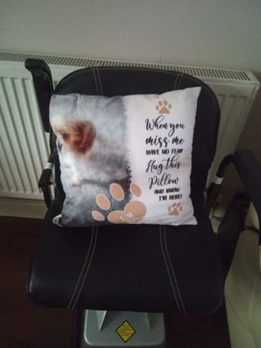 Customer photo review of When you miss me - Personalised pillow
