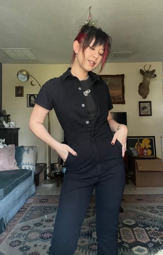 Customer photo review of Pit Crew Jumpsuit Black