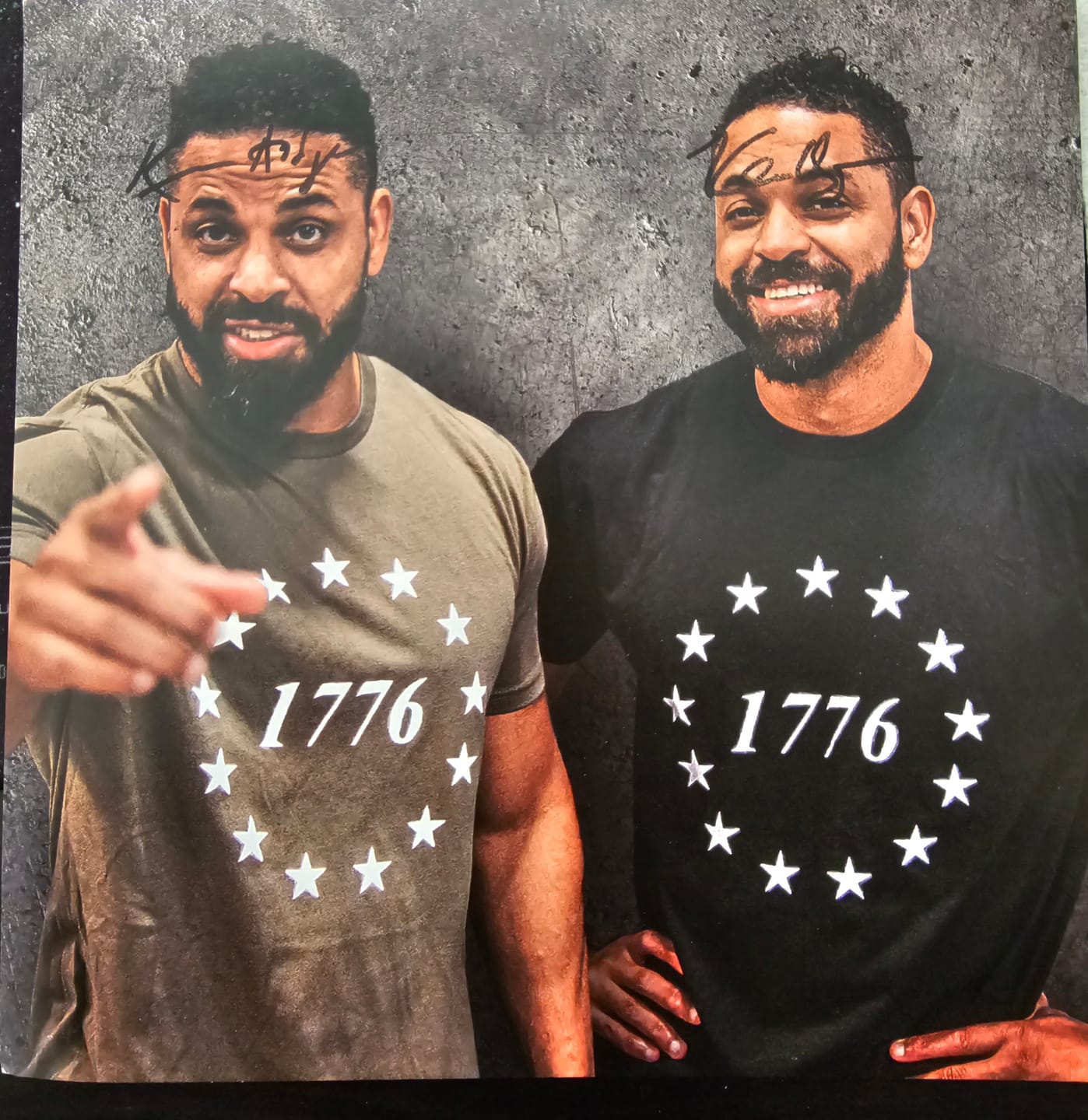 Customer photo review of Limited Edition Signed Hodgetwins Photos