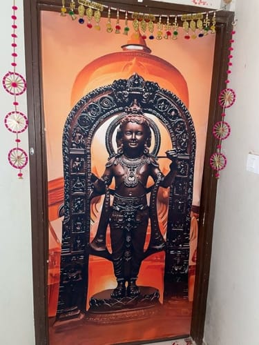 Customer photo review of Lord Ramachandra Ram Door Covers