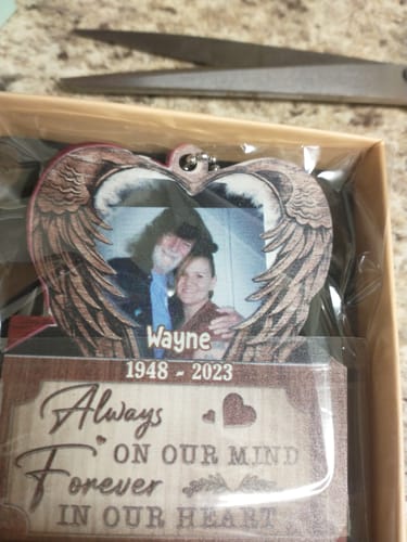 Customer photo review of Always On Our Mind Forever In Our Heart Personalized Memorial  Ornament