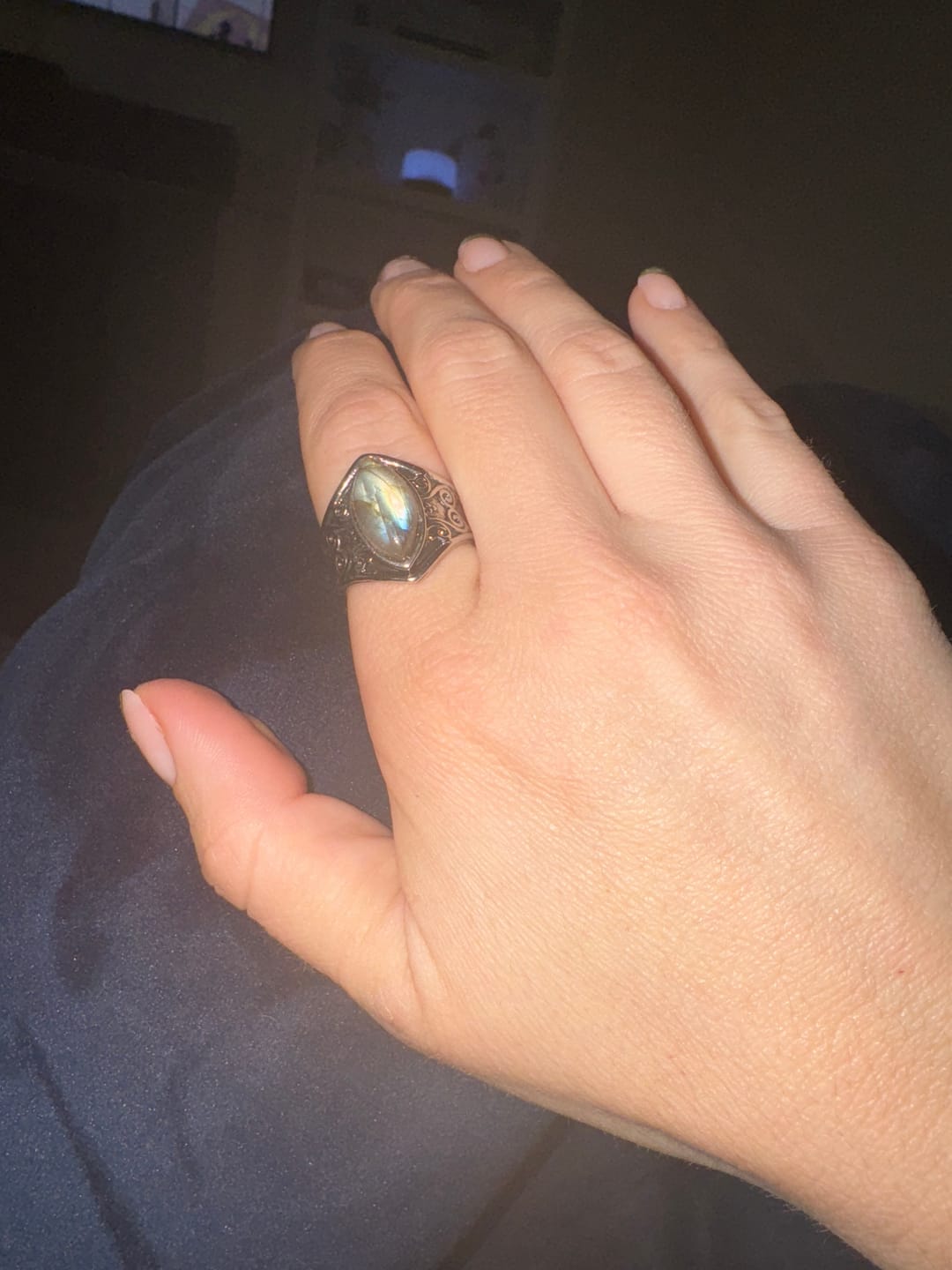 Customer photo review of Awakening Labradorite Ring
