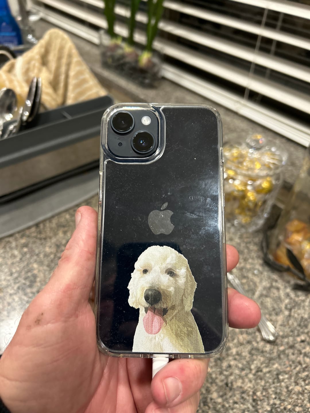 Customer photo review of Custom Pet Portrait Phone Cases