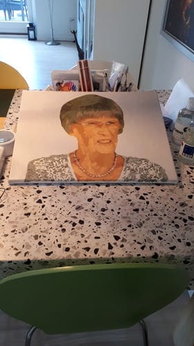 Customer photo review of Paint By Number eget billede med hurtig levering