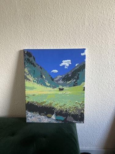 Customer photo review of Paint By Number eget billede med hurtig levering