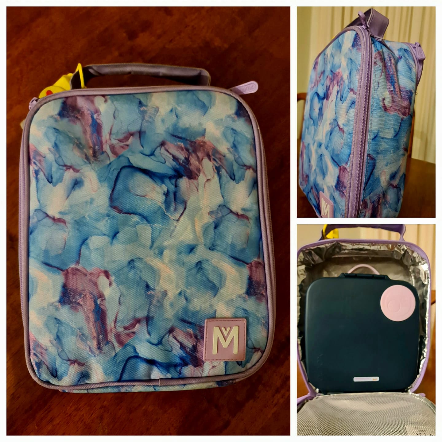 Customer photo review of MontiiCo Large Insulated Lunch Bag - Aurora