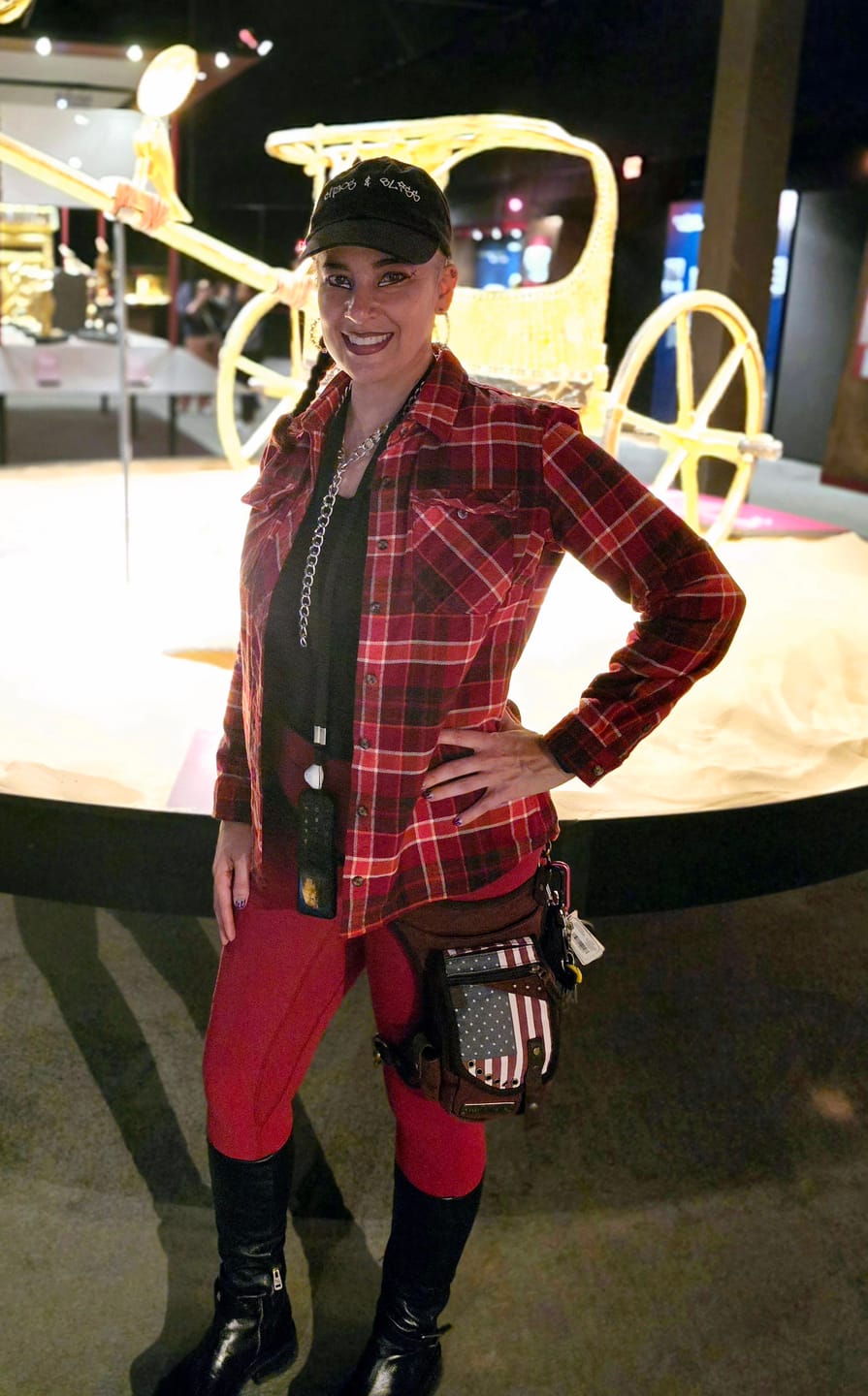 Customer photo review of NKD Leggings | Deep Red