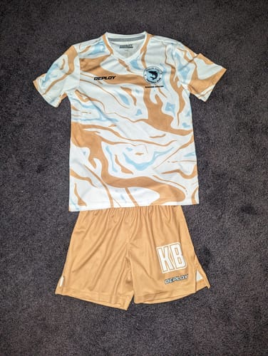 Customer photo review of Deploy Stride Football Shorts - Gold