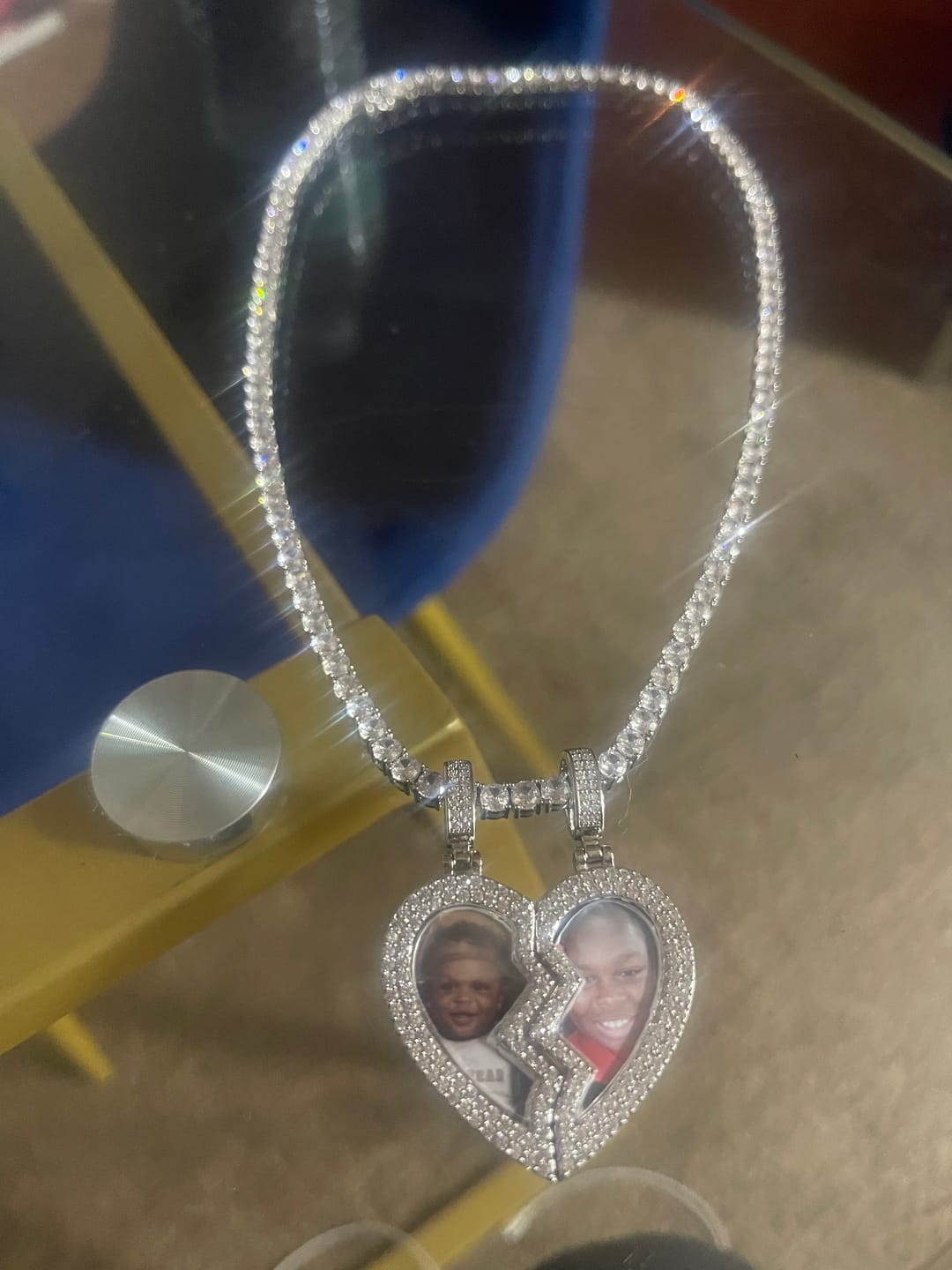 Customer photo review of HEART PIECES PHOTO PENDANT