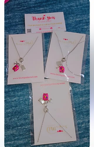 Customer photo review of Have a Great Trip Necklace