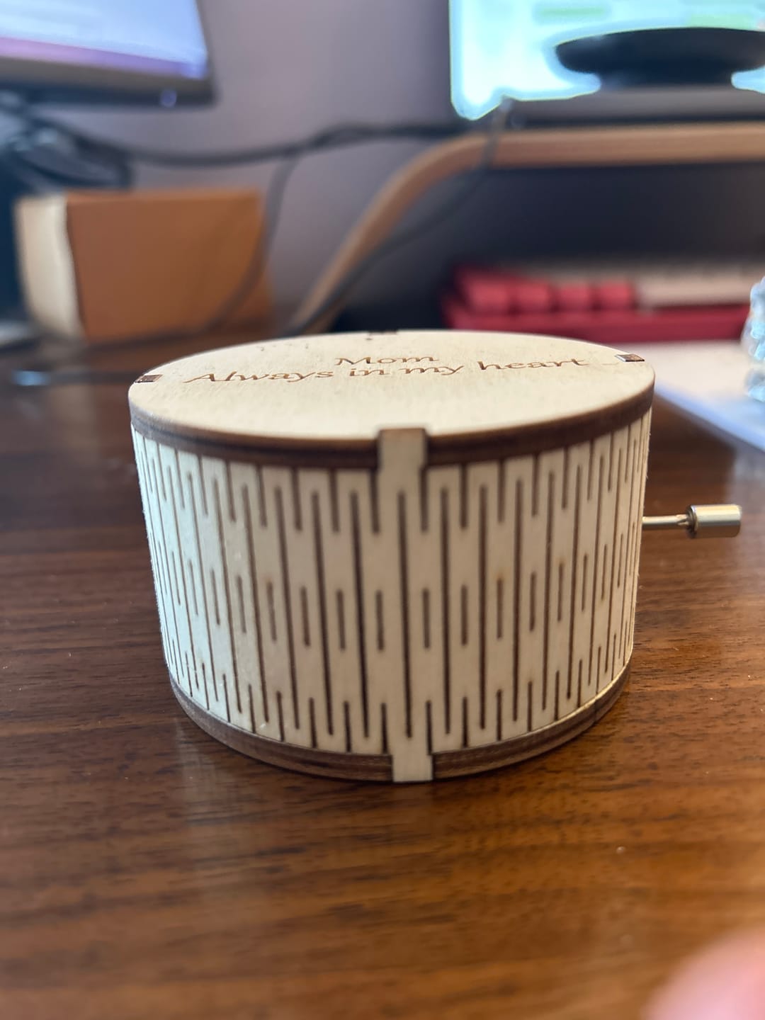 Customer photo review of Cylindrical Hand Crank Music Box