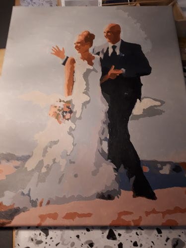 Customer photo review of Paint By Number eget billede med hurtig levering