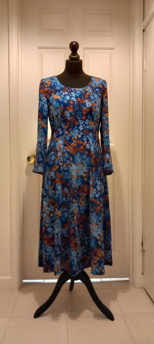 Customer photo review of Blossoming Flowers Polyester Crepe Fabric