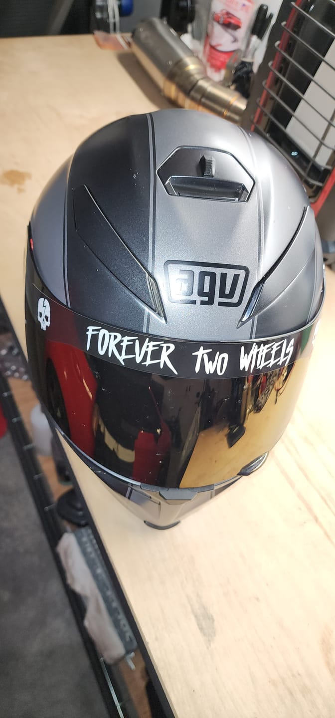 Customer photo review of FOREVER TWO WHEELS HELMET VISOR