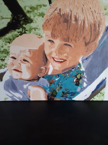 Customer photo review of Paint By Number eget billede med hurtig levering