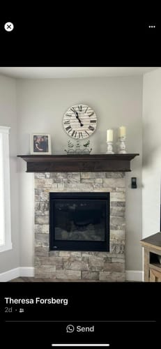 Customer photo review of Rustic Mantels