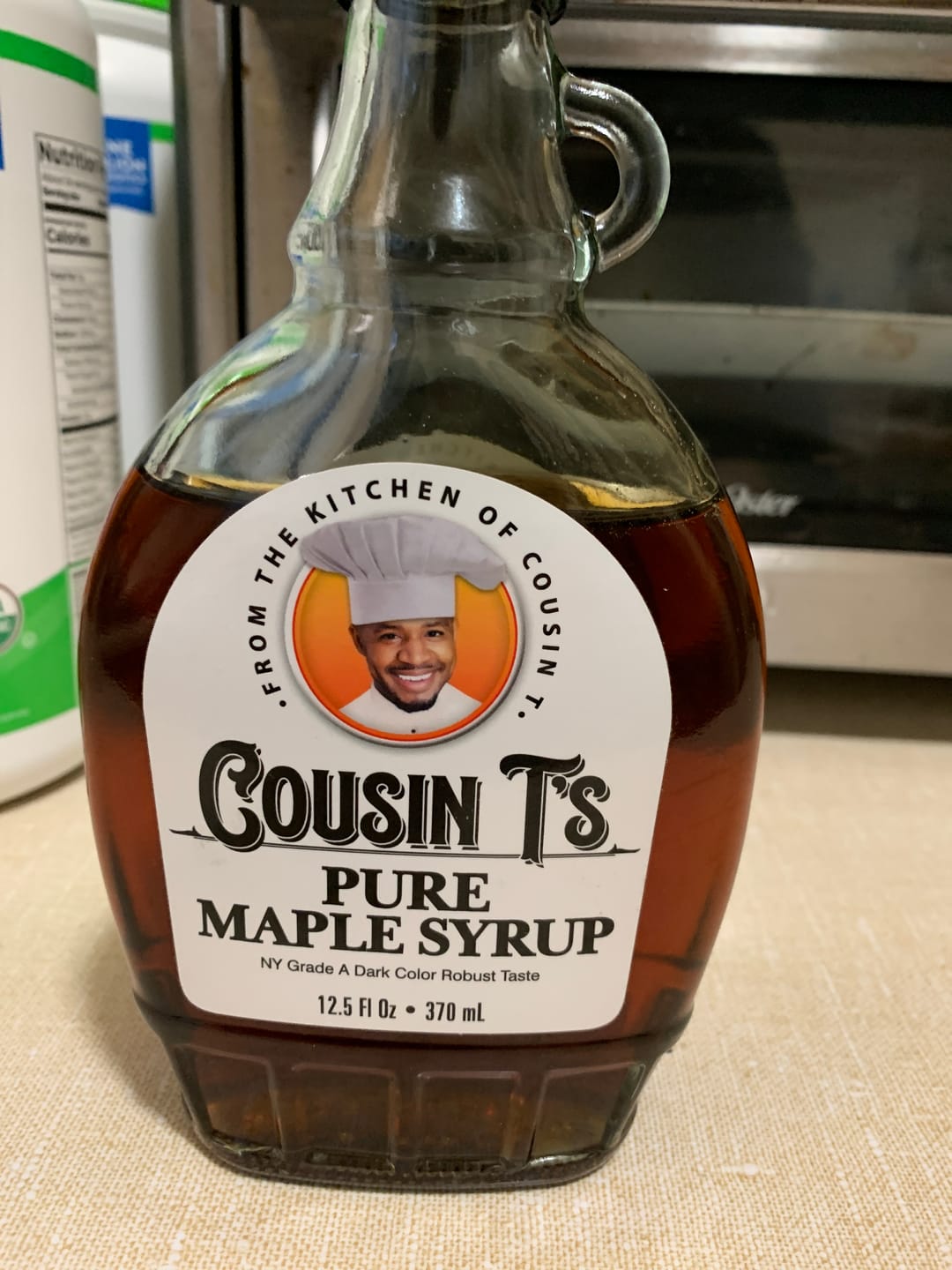 Customer photo review of Cousin T's Pure Maple Syrup