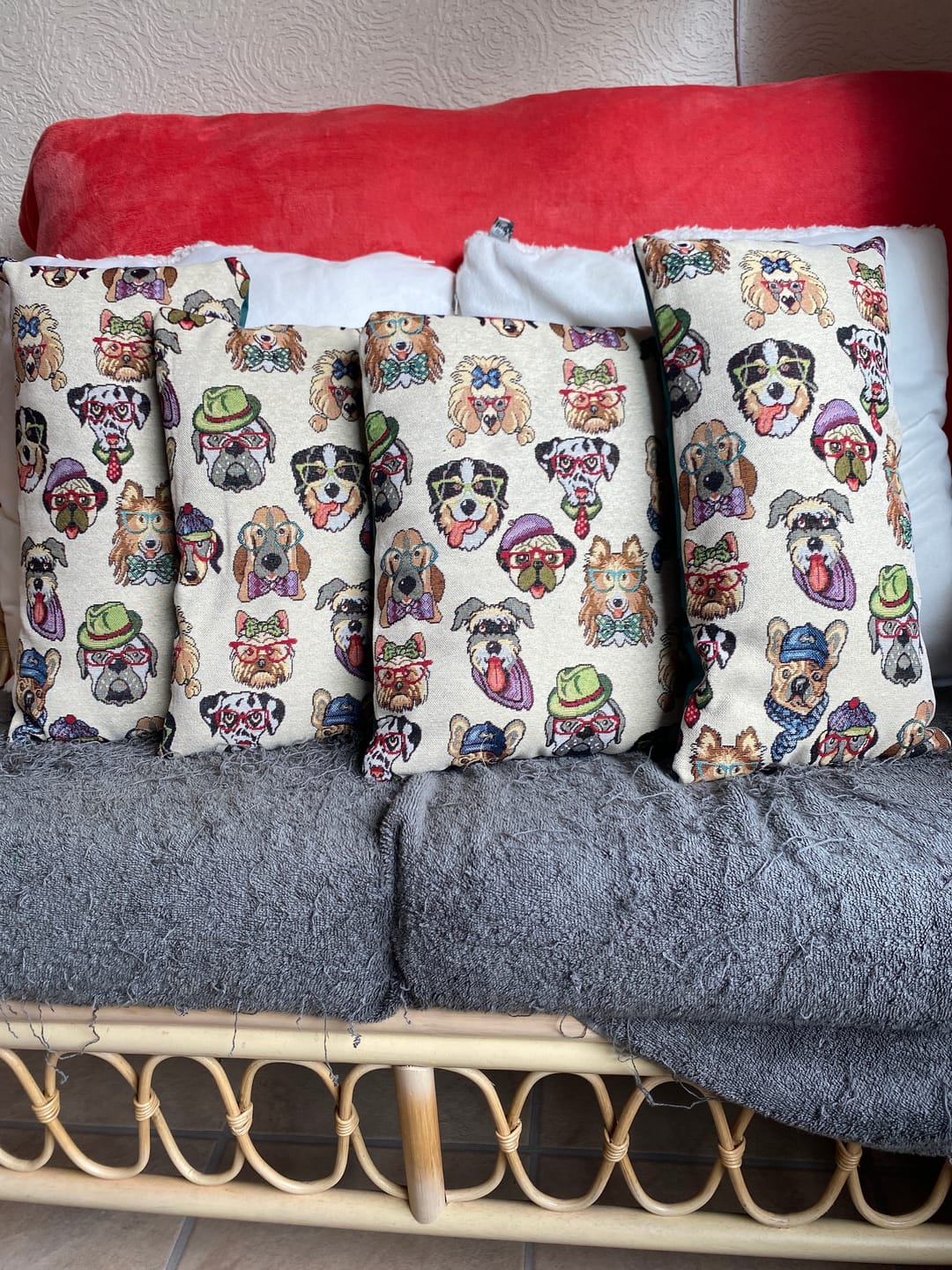 Customer photo review of Dogs Tapestry Fabric