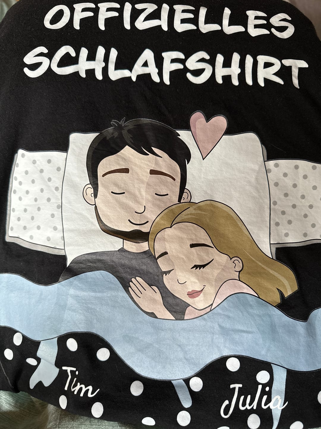 Customer photo review of Schlafmützen - Personalisiertes T-Shirt