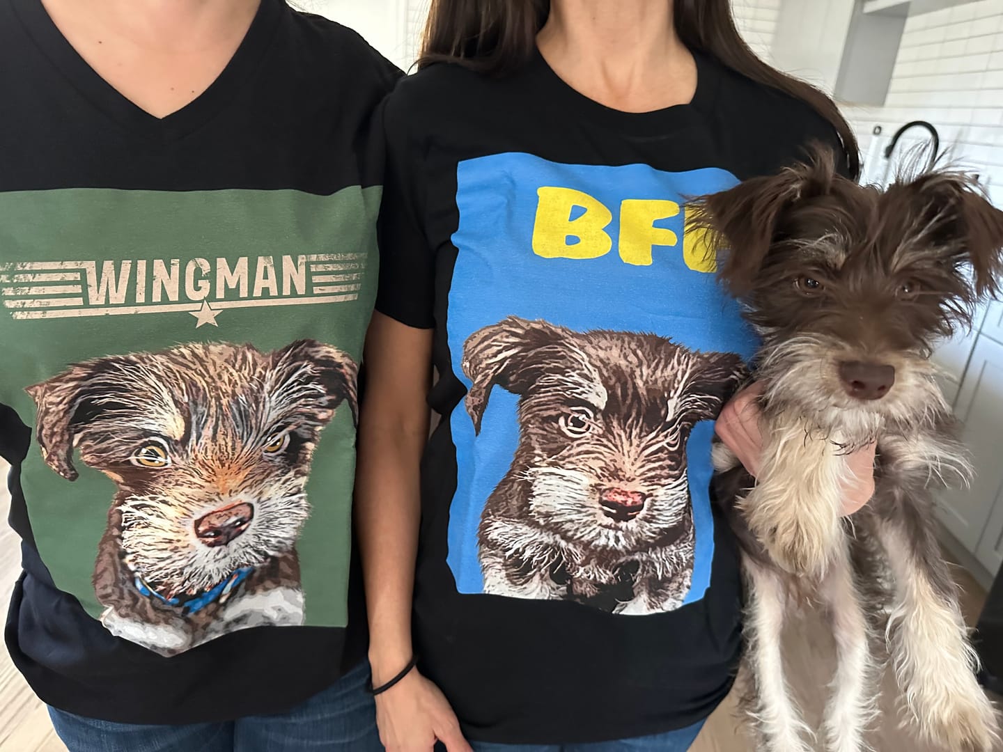 Customer photo review of Custom Pet Art Women's Crew