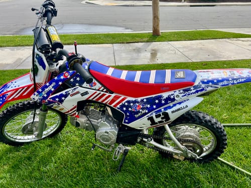 Customer photo review of Custom Seat Cover: 14-'24 KX85/100/112