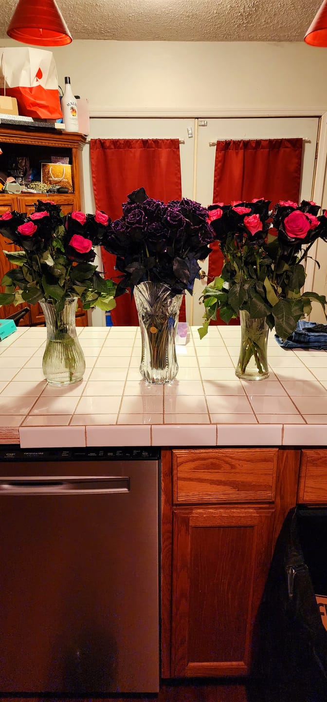 Customer photo review of Mystic Topaz Airbrushed Roses