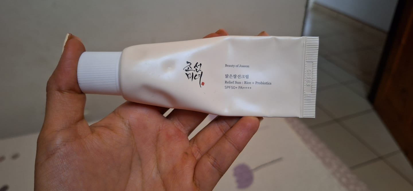 Customer photo review of Relief Sun : Rice + Probiotics (SPF50+ PA++++) 50ml