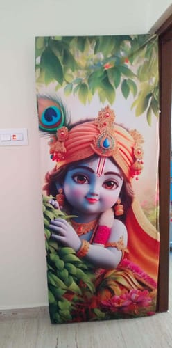 Customer photo review of Lord Dwarkadhish Krishna Door Covers