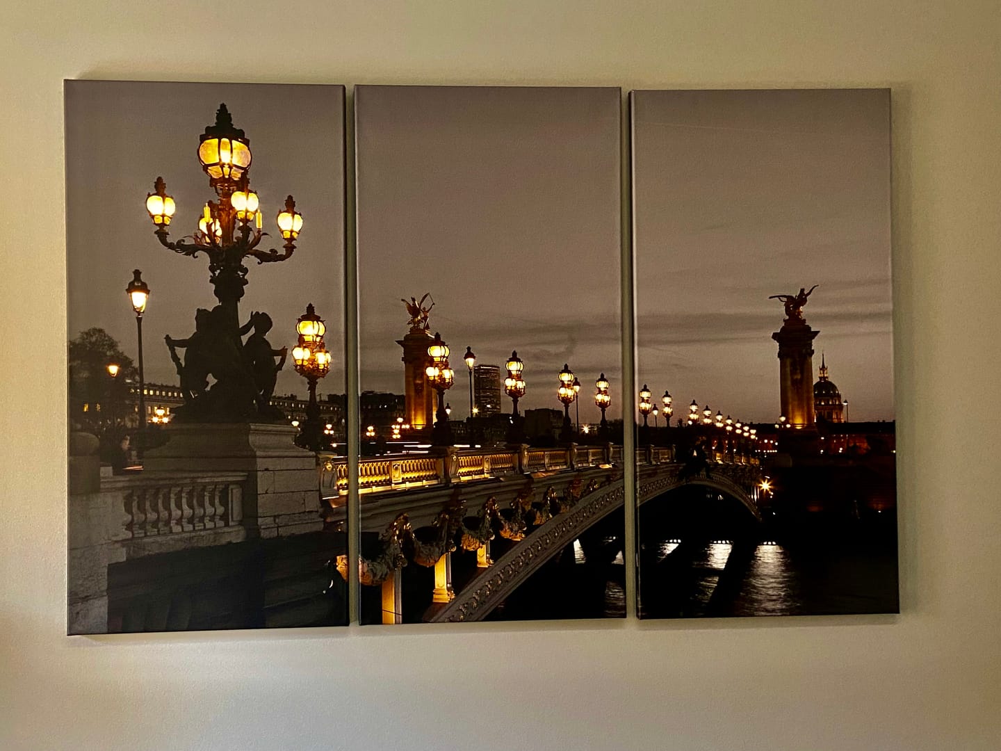 Customer photo review of Alexander III bridge, Paris, France №1159 Ready to Hang Canvas Print