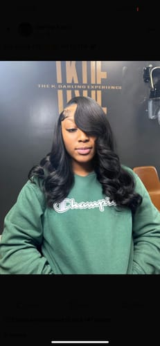 Customer photo review of 3 Bundle + 5x5 HD Lace Closure Deals