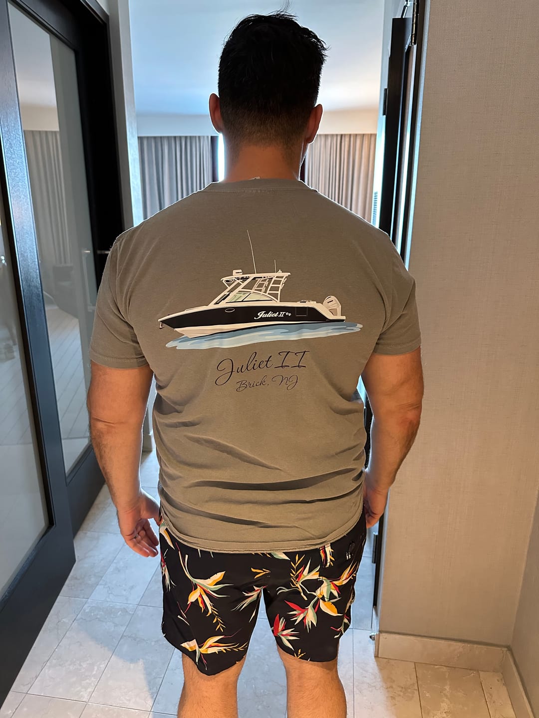 Customer photo review of Custom Cotton Boat T-Shirts With Front Pocket