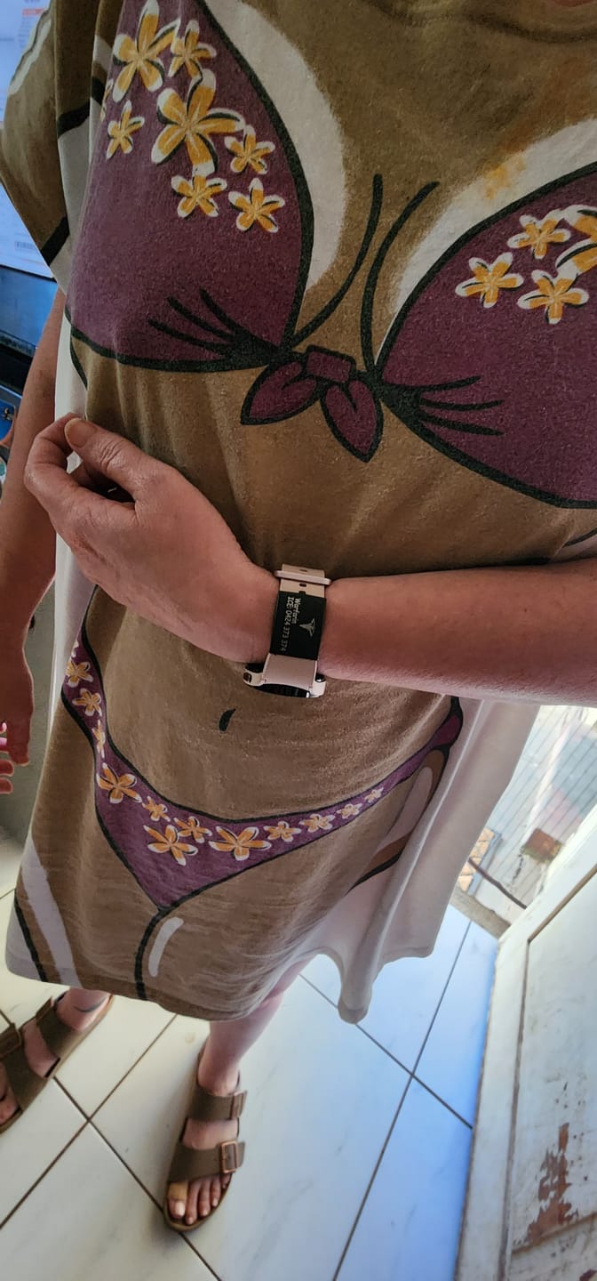 Customer photo review of Personalised ID Tag for Watch Band & Fitness Trackers