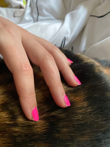 Customer photo review of Neon Pink | Nail Polish Wraps