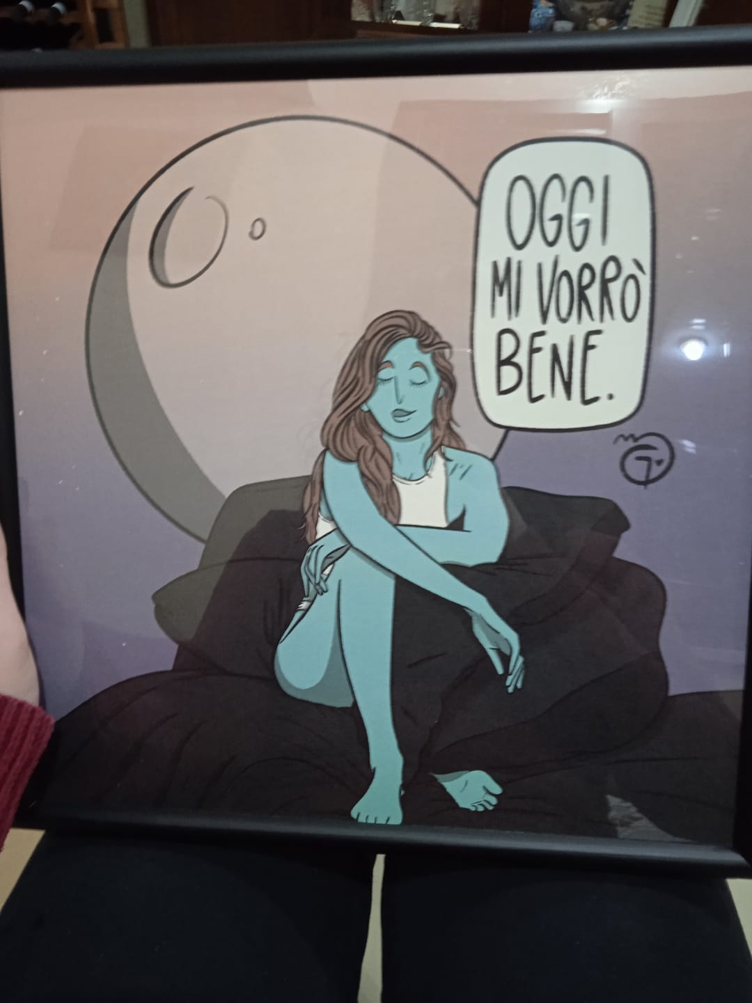 Customer photo review of Poster su cartoncino premium - Oggi mi vorrò bene