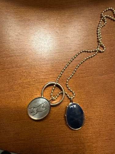 Customer photo review of Medium Blue Sapphire Harriet Stone