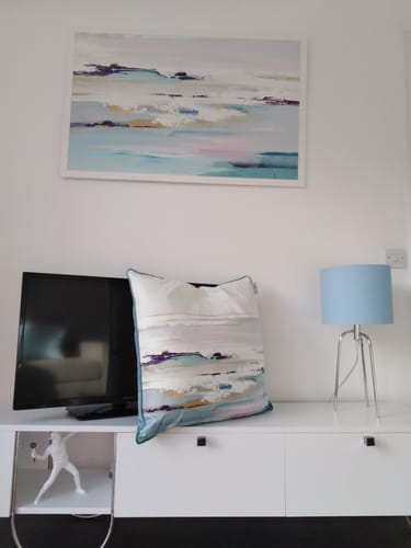 Customer photo review of Purple Tides Cushion by Valeria Mravyan *FINAL REDUCTION*