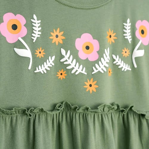 Customer photo review of Girls Printed Soft Cotton Cut & Sew Frock