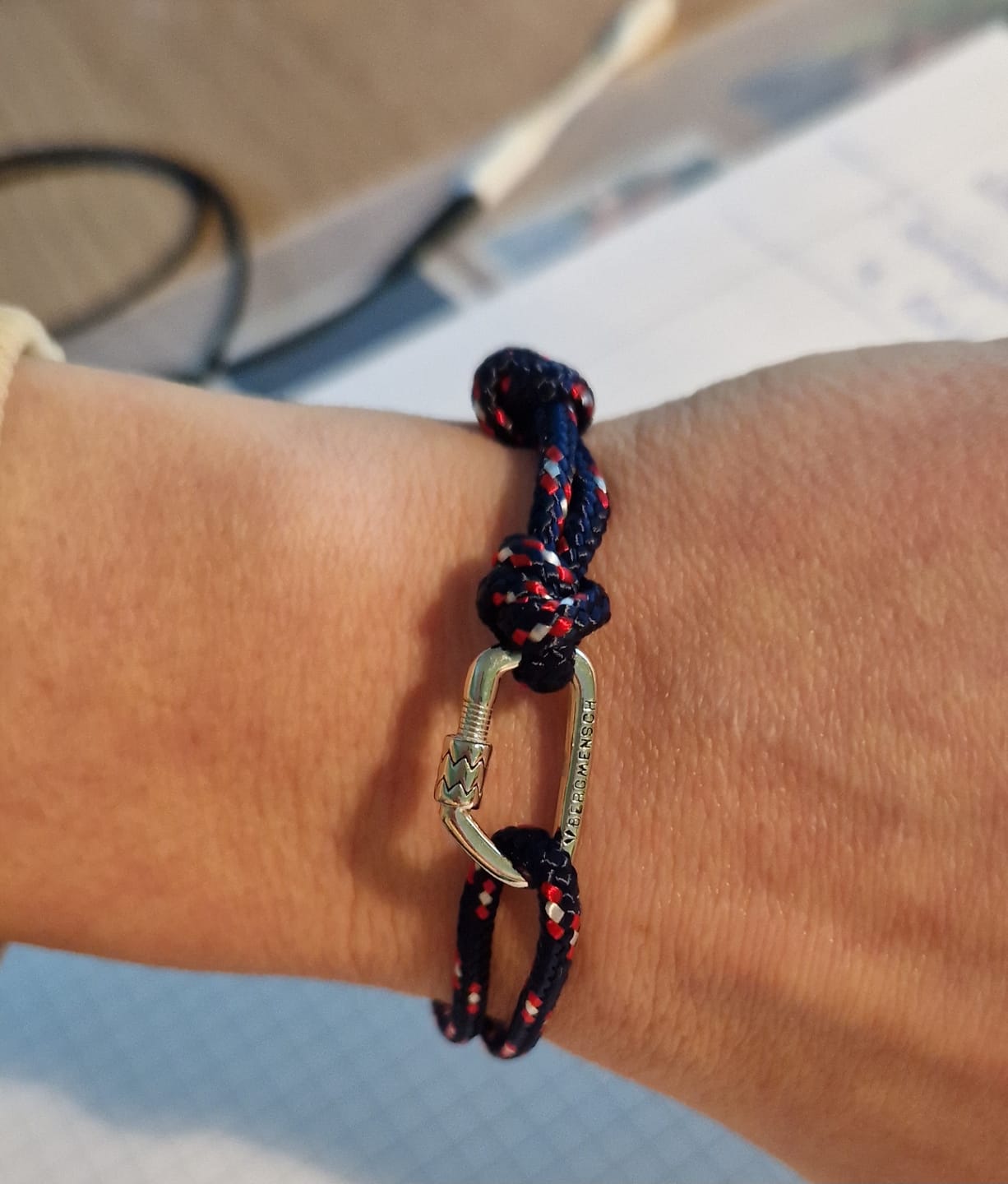 Customer photo review of BERGMENSCH® Karabiner Armband 925 Sterling Silber