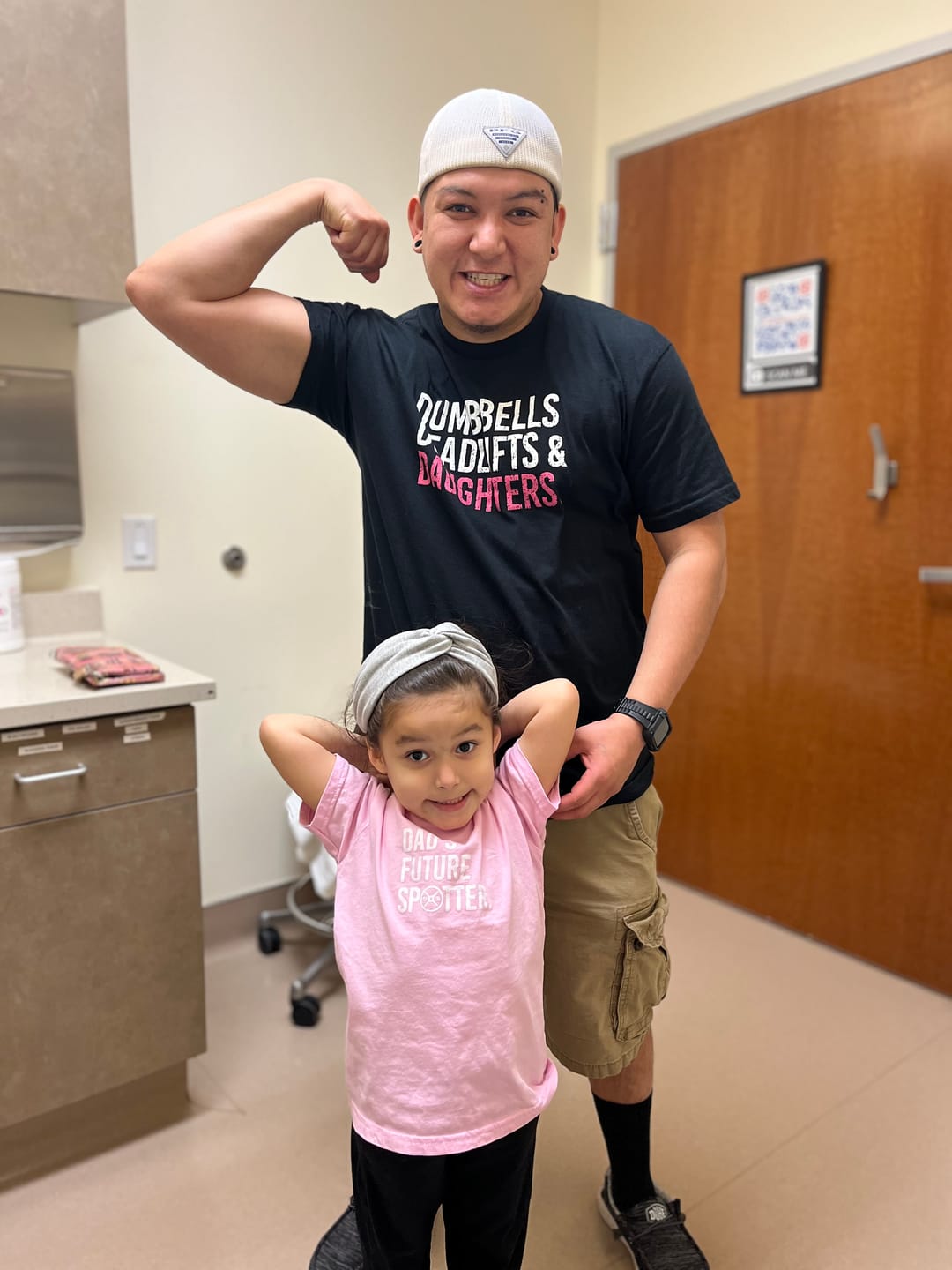 Customer photo review of Dumbbells Deadlifts & Daughters Shirt