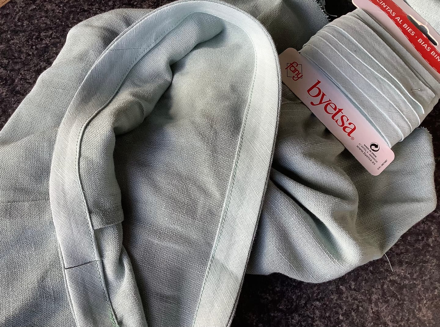 Customer photo review of Plain Linen Bias Binding Tape - 5 metres
