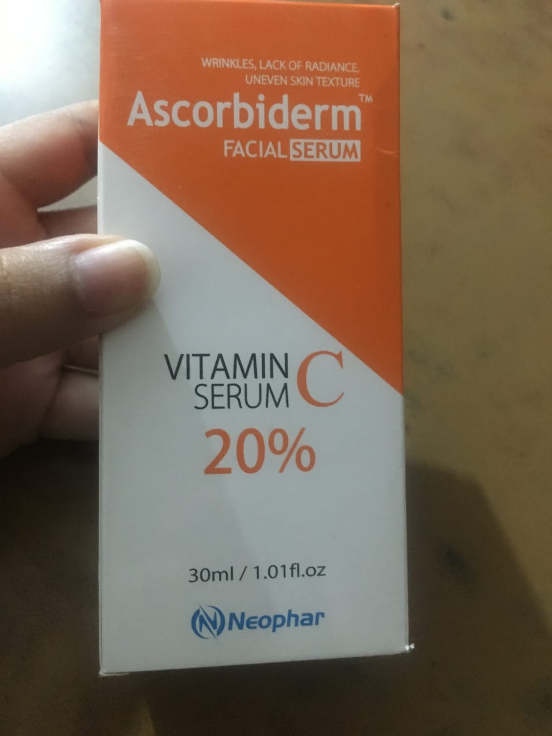Customer photo review of Ascorbiderm Vitamin C Facial Serum 20%