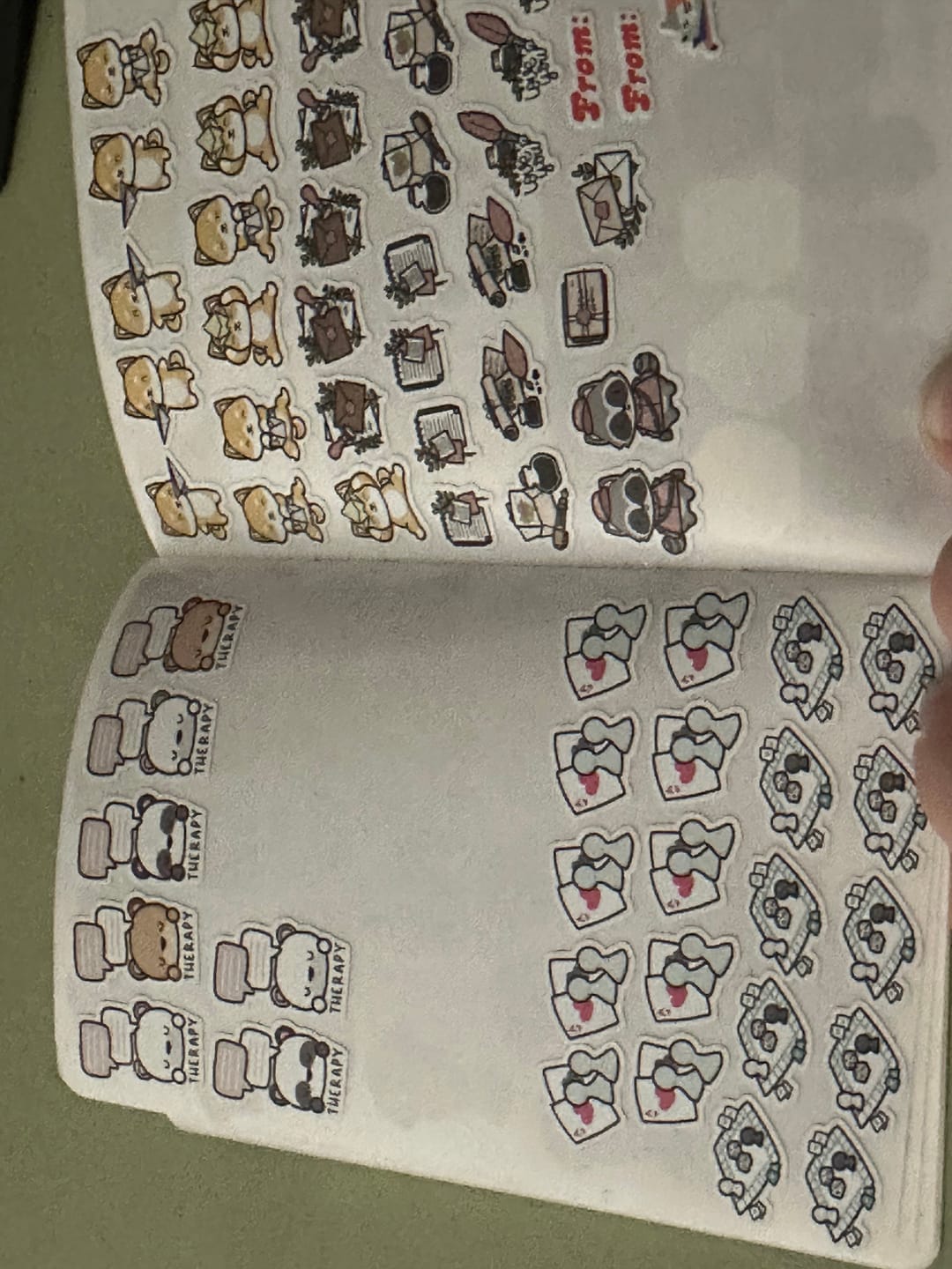 Customer photo review of Self-Care Bear - Therapy Planner Stickers